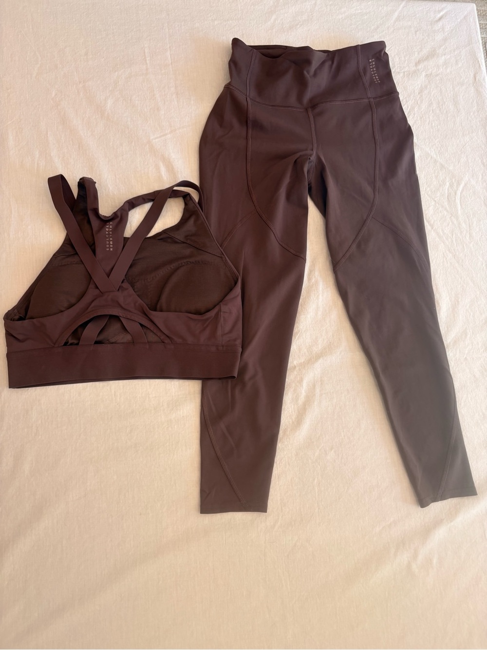 lululemon athletica x SOULCYCLE Plum Cross-Back Sports Bra & High-Waist Leggings